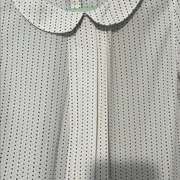 LOFT Cream and Black Polka Dot Blouse - Picture 5 of 6